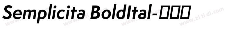 Semplicita BoldItal字体转换